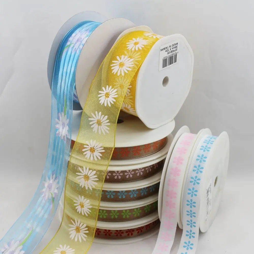Floral Print Fabric Ribbons 