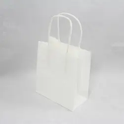 #2 Paper Twist Handles Gift Bag White 14x16.5cm height
