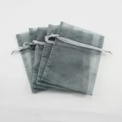 Organza Bag Medium Dark Silver