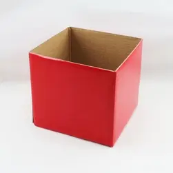 Small Square Box Base 13x13x12cm height Red