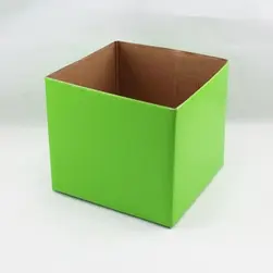 Small Square Box Base 13x13x12cm height Lime