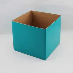 Small Square Box Base 13x13x12cm height Turquoise