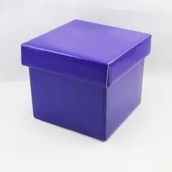 Small Square Box and Lid 13x13x12cm Purple