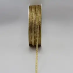 Nylon Metallic Taffeta Ribbon 3mmx50m Gold 