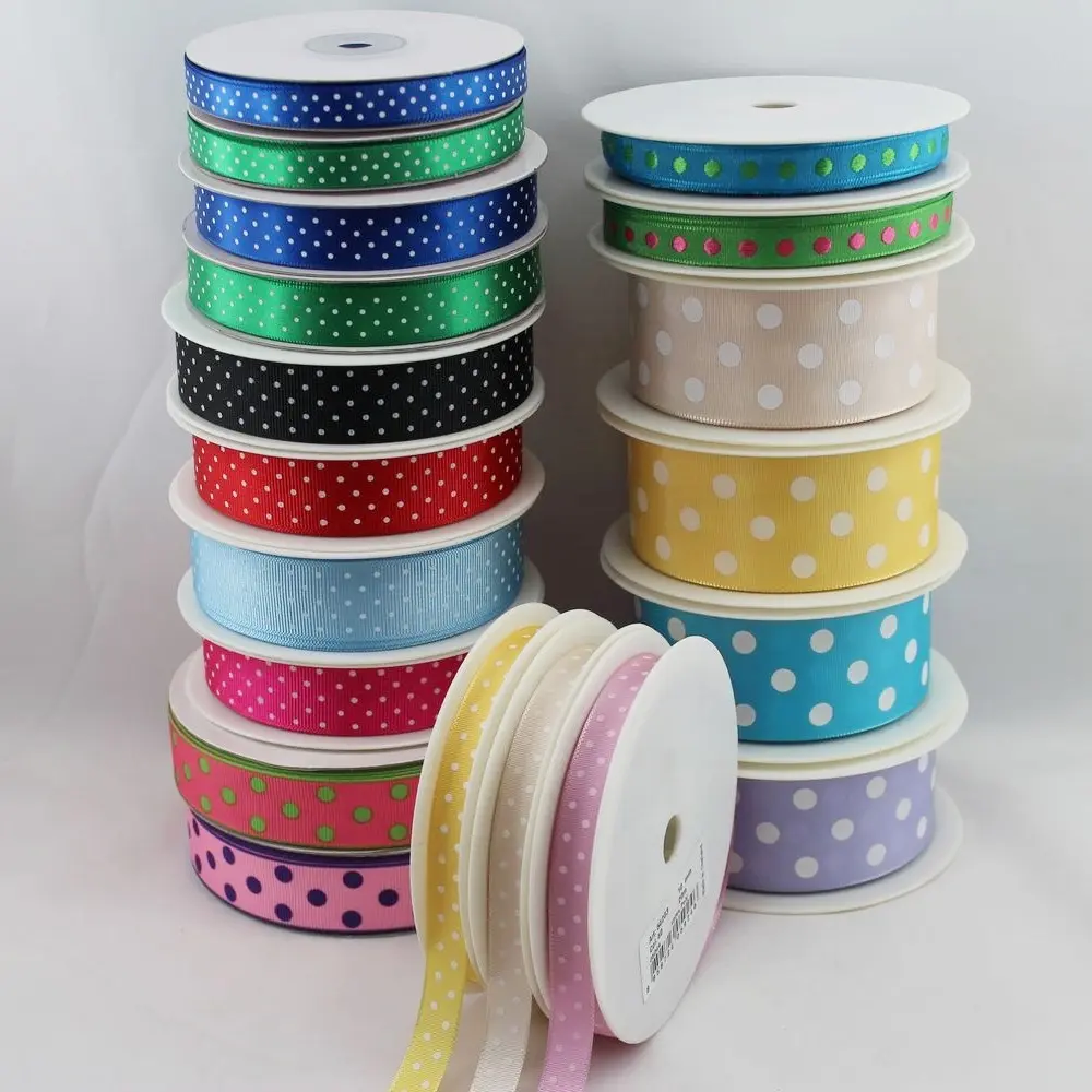 Polka Dot Fabric Ribbons
