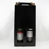 1. Double Wine Box 17x9x33cm height Black thumbnail