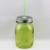 Embossed Mason Jar Lime Green thumbnail