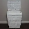 1. Small Rect Vertical Weave White Willow Laundry Basket with White Liner 46x33x58cm height thumbnail