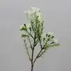 Short Wax Flower Pick 27cm White thumbnail