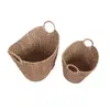 Set of 2 Deep Oval Seagrass Storage Basket Natural  thumbnail
