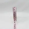 15mmx15m Paw Print Grosgrain Ribbon Black on Pink thumbnail