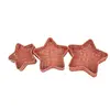 1. Set of 3 Star Shape Paper Rope Tray Red/Gold  thumbnail