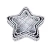 Set of 3 Star Shape Paper Rope Tray White/Silver thumbnail