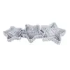 1. Set of 3 Star Shape Paper Rope Tray White/Silver thumbnail