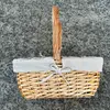SET OF 3 RECTANGLE HONEY WILLOW BASKETS WITH NATURAL LINER 40x30x18cmh thumbnail