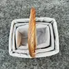1. SET OF 3 RECTANGLE HONEY WILLOW BASKETS WITH NATURAL LINER 40x30x18cmh thumbnail