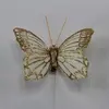 Glitter butterflies White/Gold (12) thumbnail