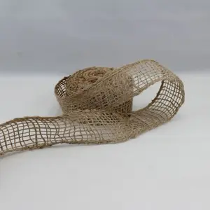 40mmx10m Open Weave Jute Ribbon