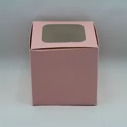Single Cupcake Box Soft Pink