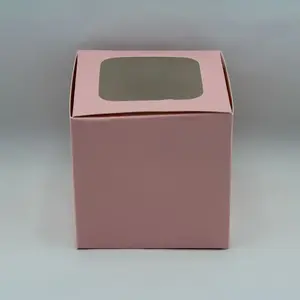 Single Cupcake Box Soft Pink