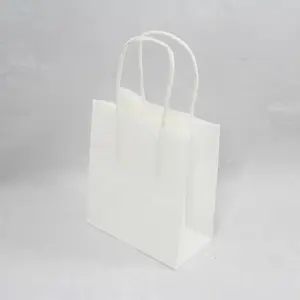 #2 Paper Twist Handles Gift Bag White 14x16.5cm height