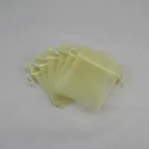 Organza Bag Small Lemon 7.5x10cm (Bulk Discount !)