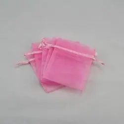 Organza Bag Small 7.5x10cm Light Pink (Bulk Discount!)