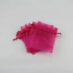 Organza Bag Small Hot Pink