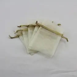 Organza Bag Small Cream/Gold