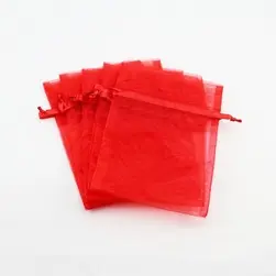 Organza Bag Medium Red