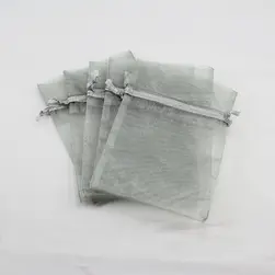 Organza Bag Medium Silver