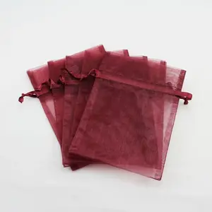 Organza Bag Medium Burgundy