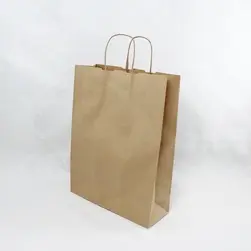 #18 Paper Twist Handles Gift Bag Natural 32x42cm height