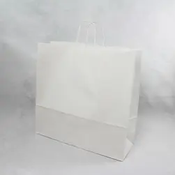 #26 Paper Twist Handles Gift Bag White 45x43cm height