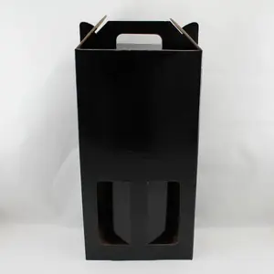 Double Wine Box 17x9x33cm height Black