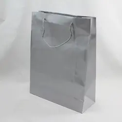 Large Gloss Gift Bag Silver 35x45x13.5cm