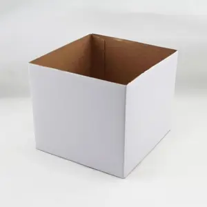 Small Square Box Base 13x13x12cm height White