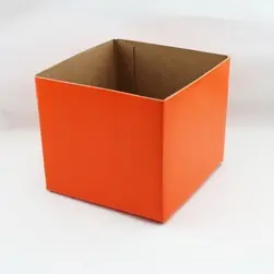 Small Square Box Base 13x13x12cm height Orange