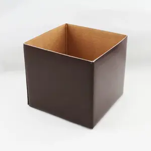 Small Square Box Base 13x13x12cm height Chocolate