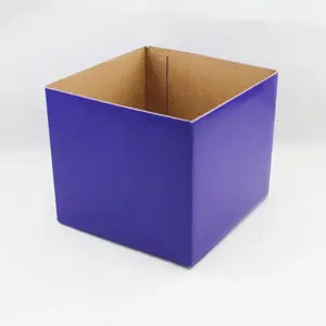 Small Square Box Base 13x13x12cm height Purple