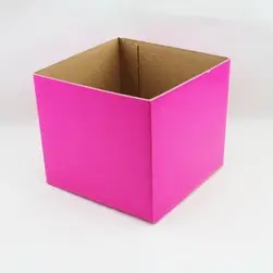 Small Square Box Base 13x13x12cm height Hot Pink