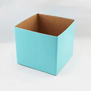 Small Square Box Base 13x13x12cm height Light Blue