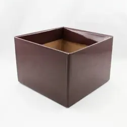 Medium Square Box Base 17x17x12cm height Chocolate