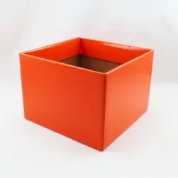 Medium Square Box Base 17x17x12cm height Orange