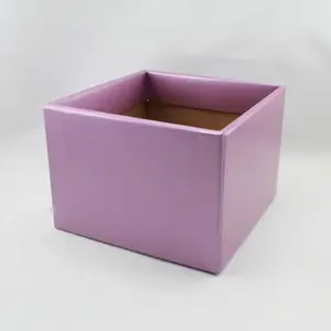 Medium Square Box Base 17x17x12cm height Metallic Lilac