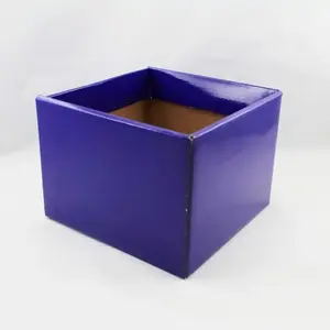 Medium Square Box Base 17x17x12cm height Purple