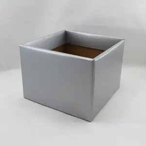 Medium Square Box Base 17x17x12cm height Silver