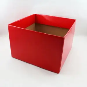 Large Square Box Base 22x22x14cm height Red