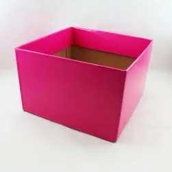 Large Square Box Base 22x22x14cm height Hot Pink