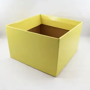 Large Square Box Base 22x22x14cm height Lemon